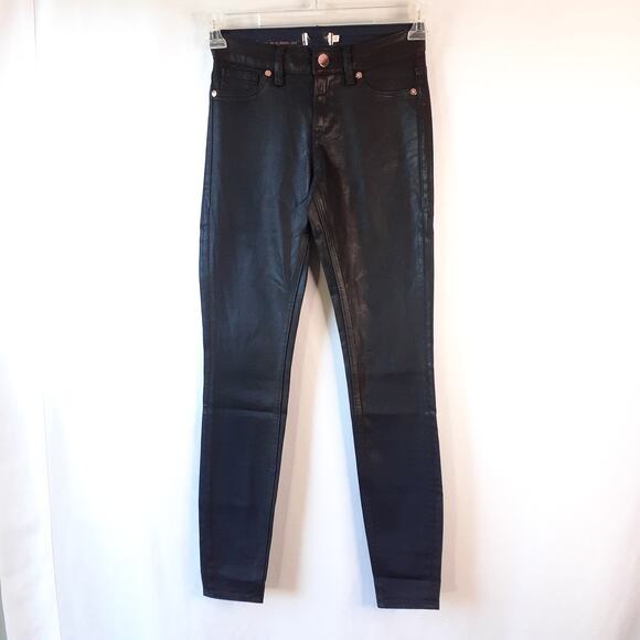 Ted Baker Ombre Wash Skinny Jeans Black Size 25 Designer Slim Ankle Length - Picture 3 of 11